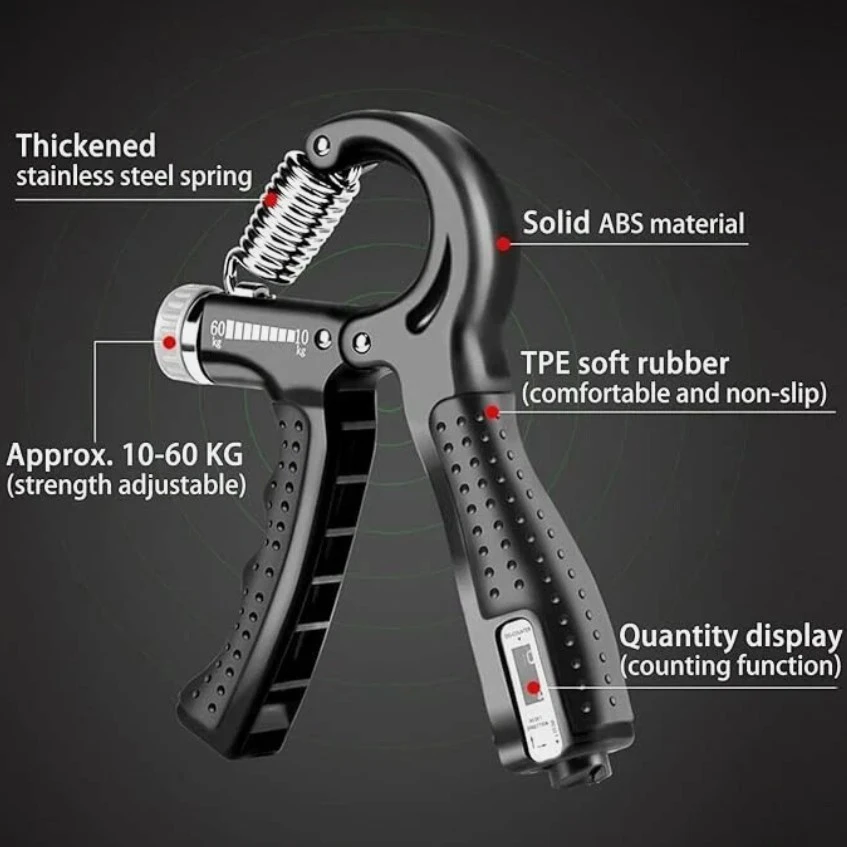 2 قطعة 10-60 كجم قبضة المدرب قابل للتعديل قابض اليد لتمارين قوة الإصبع/اليد إصابة اليد الانتعاش العضلات بناء اللياقة البدنية