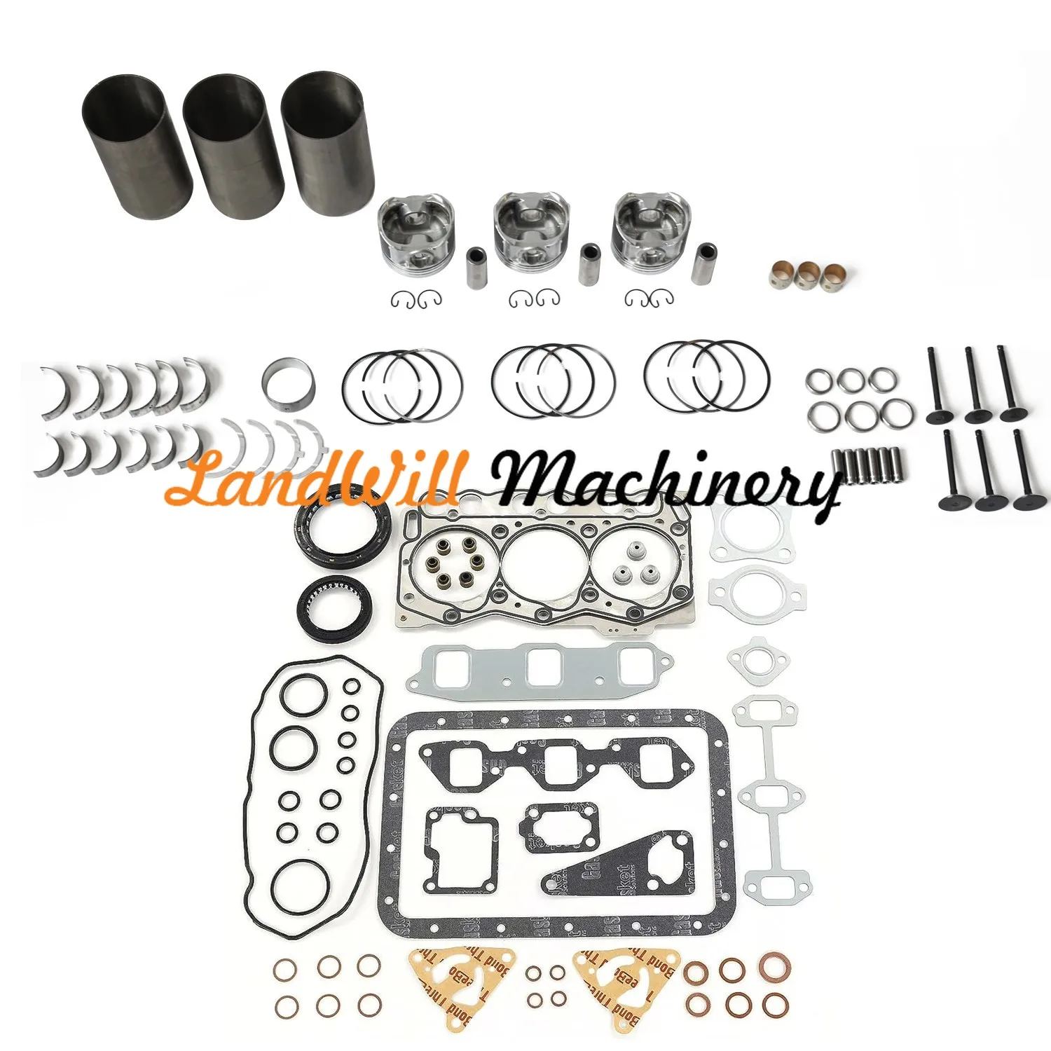 3TNE68 Engine Overhaul Rebuild Kit Fits For Yanmar Excavator B15 VIO15 VIO20