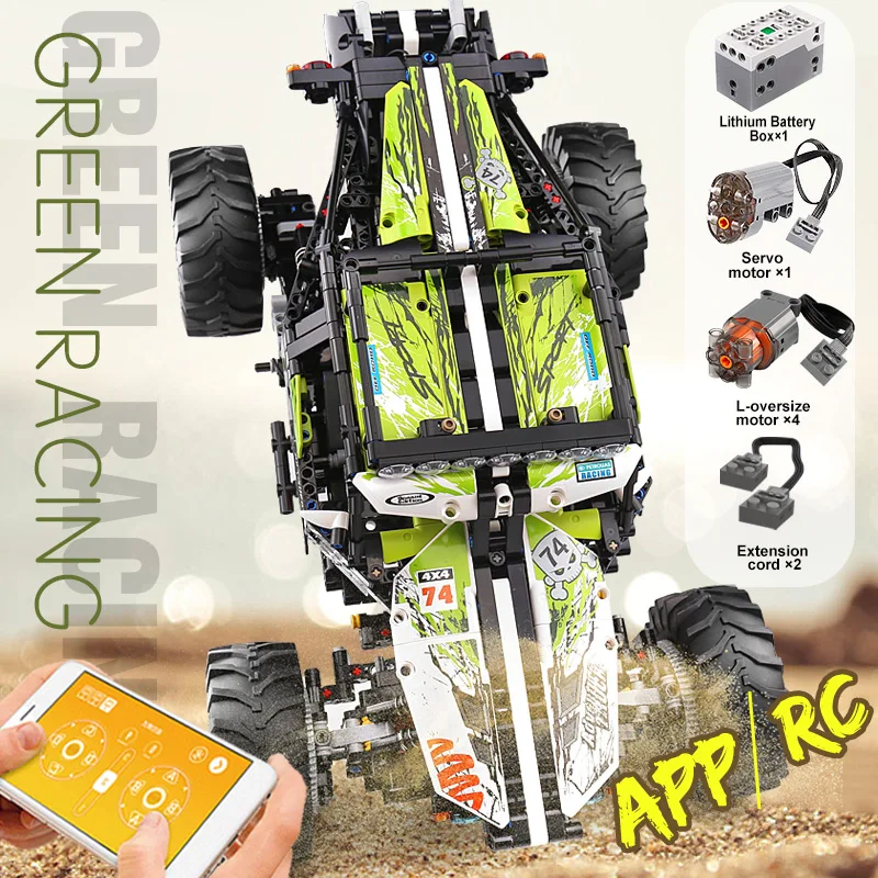 MOULD KING 18002 Technical RC Car Toys For Boys Building Blocks Remote Control Off-Road Car Terrain Climbing Buggy Truck Gifts