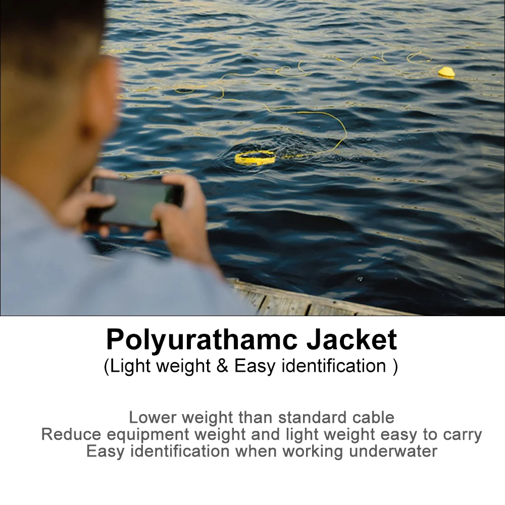 Imagem -02 - Rov Cabo de Alimentação de Flutuabilidade Zero 03 05 075 10 15 2.5 Mm2 Núcleos Subaquático Mar Robô Conector Flotage Fio de Cobre