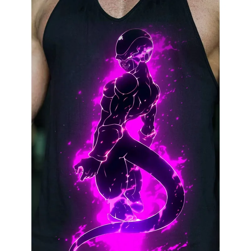 Dragon Ball Z Majin Buu Frieza Camiseta sin mangas para gimnasio, sudadera deportiva para hombre, camiseta sin mangas transpirable de secado rápido, camiseta interior