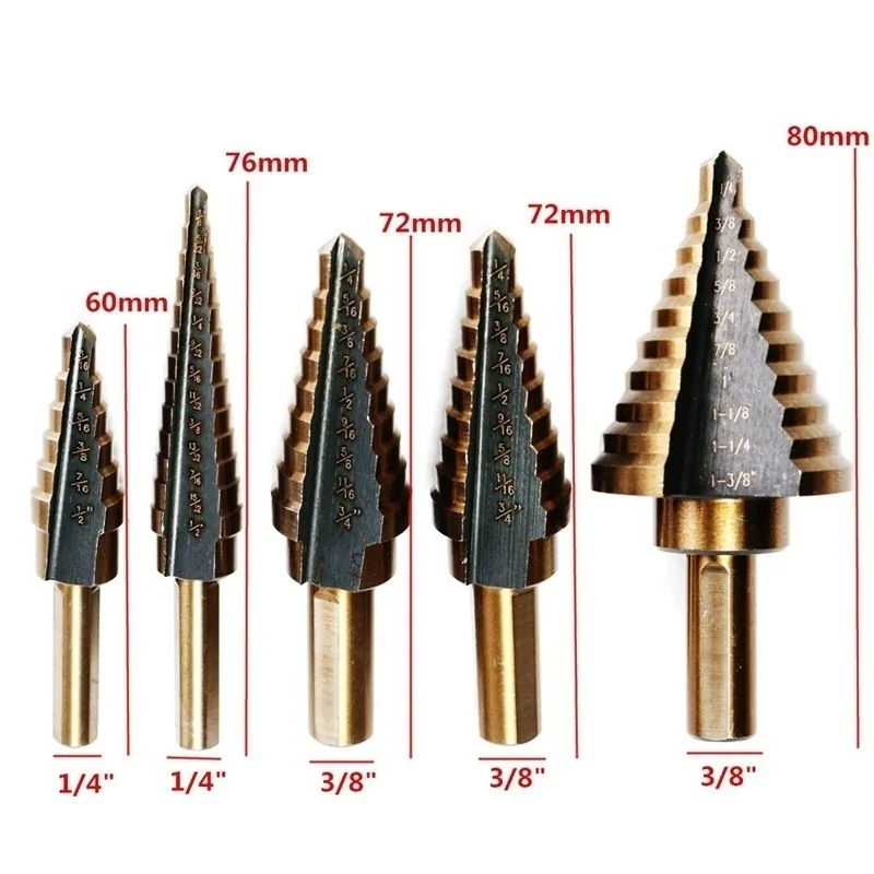 Imagem -03 - Passo Broca Conjunto para Metal e Madeira Cobalto Furo Múltiplo 50 Tamanhos Zk3 Hss 4241 Ferramentas de Perfuração de Metal Cone Drill