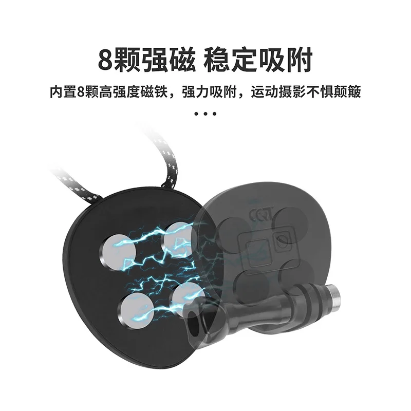 Magnetic Neck Strap Holder for GoPro Hero 13 12 11 DJI Action 5 Pro 4 Insta360 GO3S Mount Adapter Lanyard Bracket Accessories