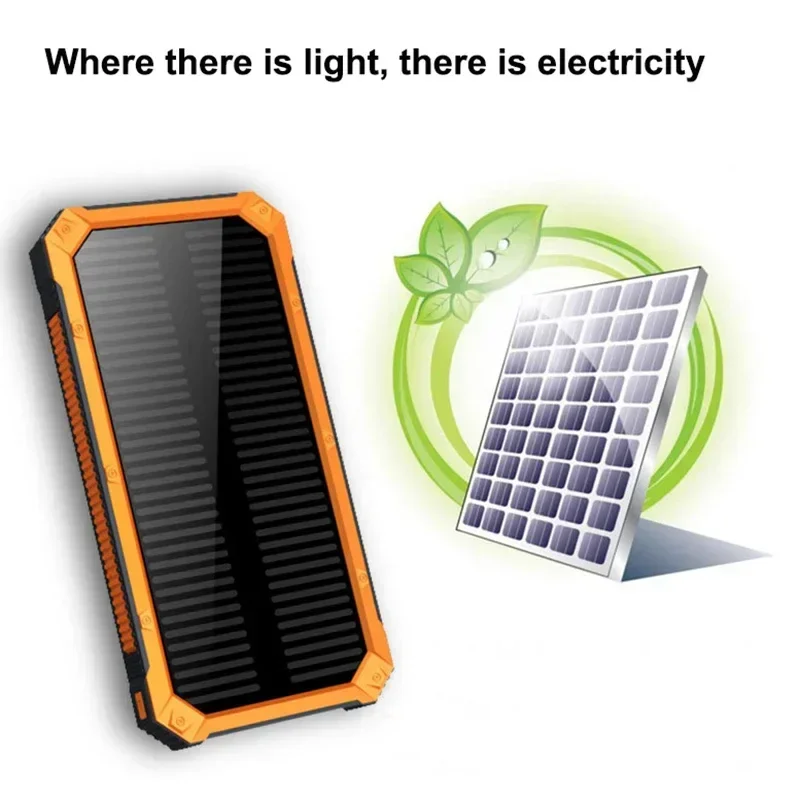 

Power Bank Solar 80000mAh Fast Charging External Battery Pack High Capacity Portable Charger LED for Outdoor Xiaomi Iphone LG