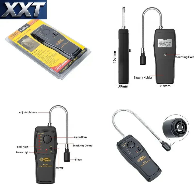 XXT Portable R134a R410a R22a R600a R290 CFCs HCFCs HFCs Tester Air Conditioner Detection Tool HVAC Freon Leak