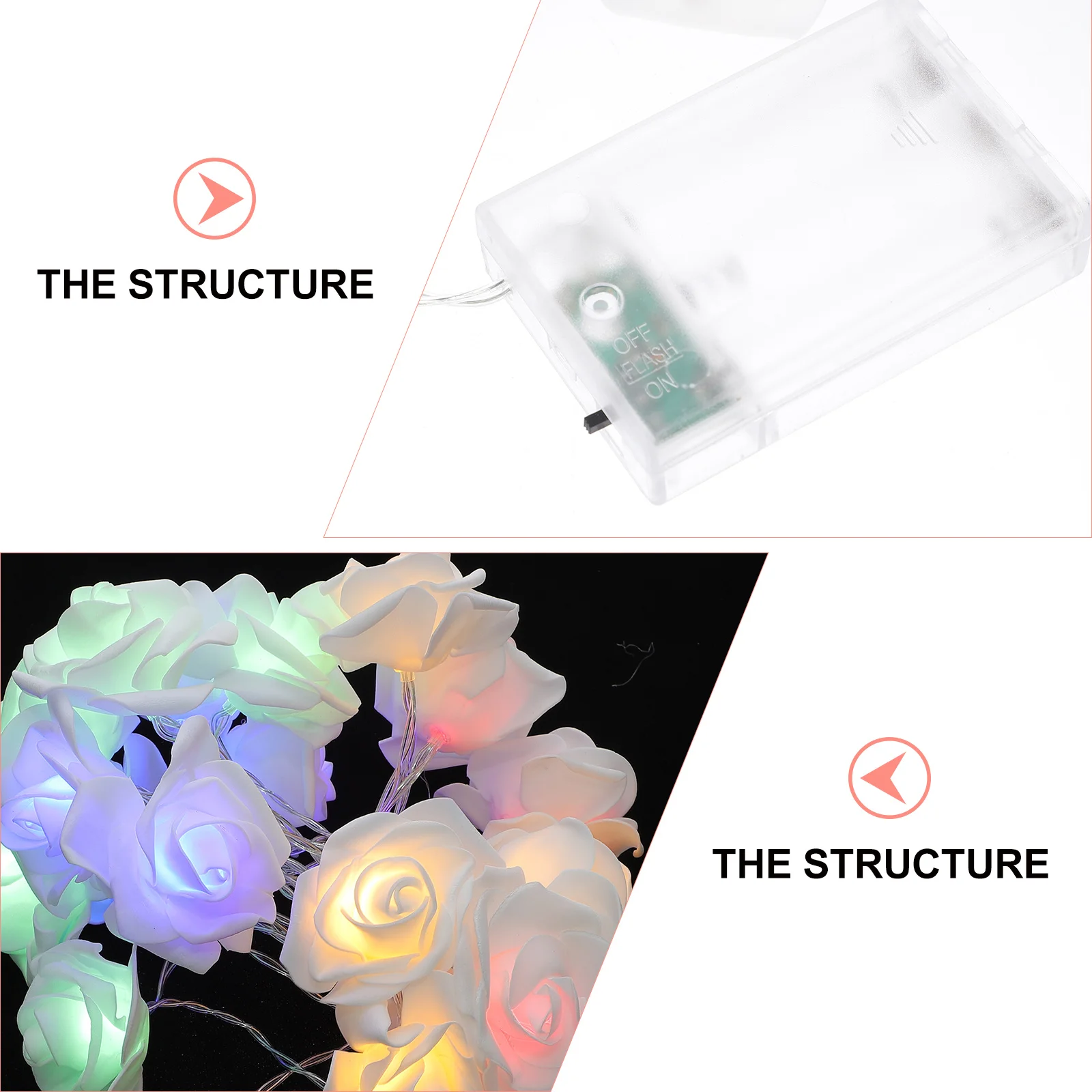 

1Pcs Rose String Light LED Flower Warm Color Romantic Lamp String Wedding Party Holiday Festival Decoration Indoor Outdoor