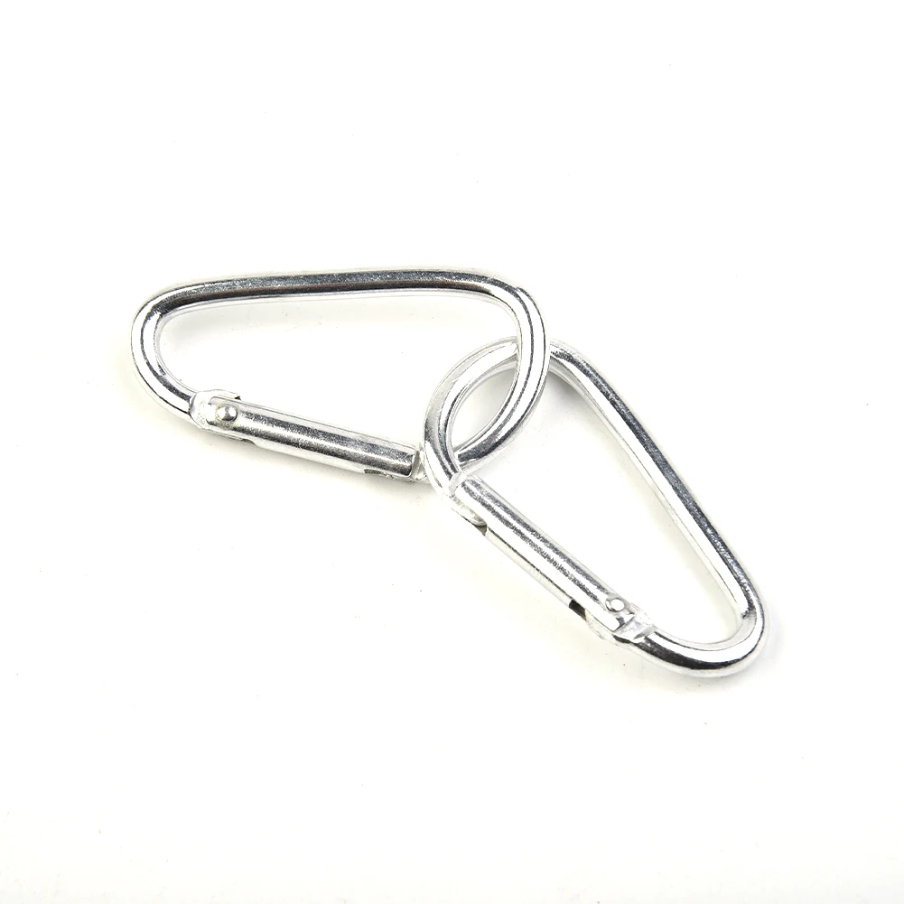 50/100 pcs Key Chain Silver/Black Buckles Small Portable Multi purpose Carabiner Spring Belt Clip High quality