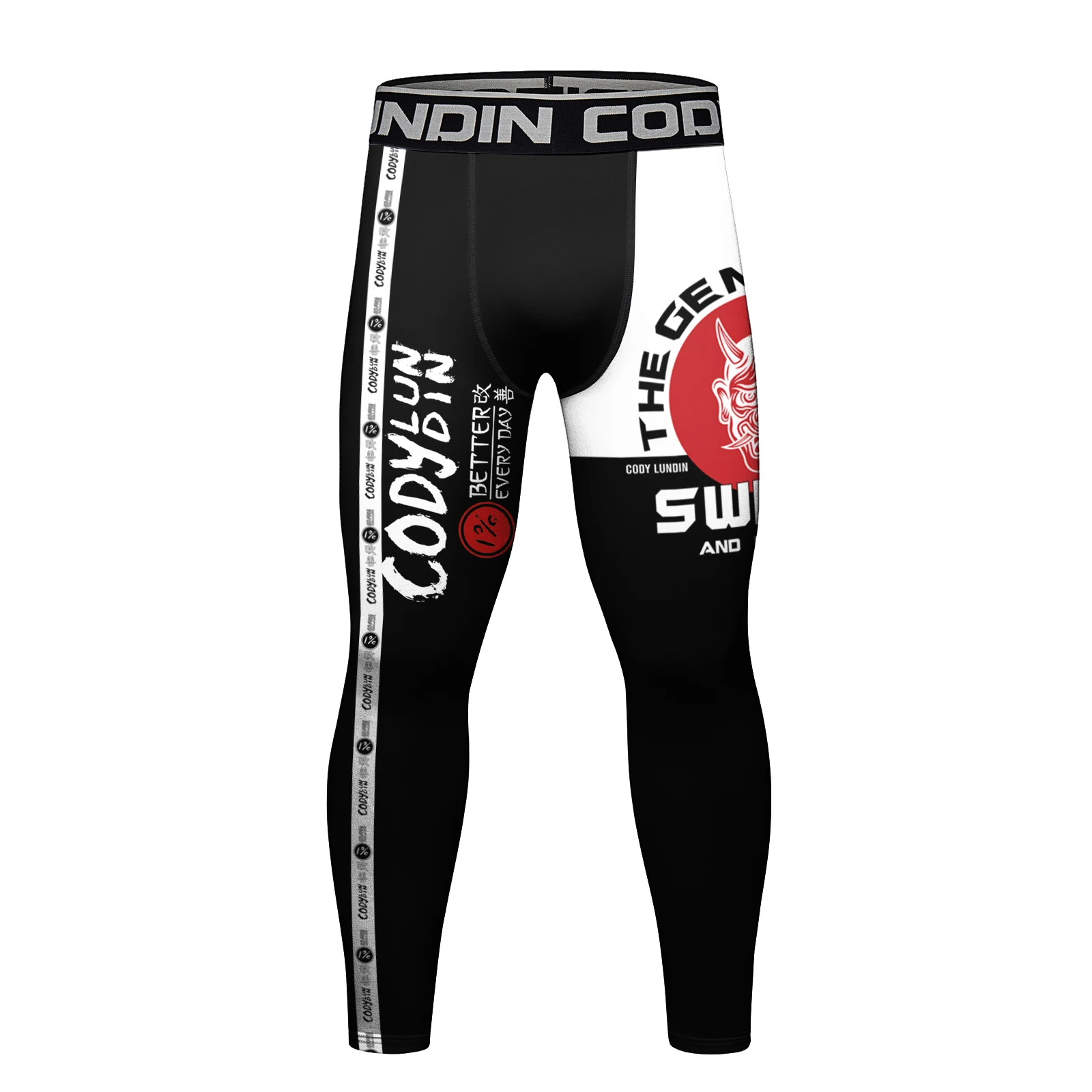 Cody Lundin Athletics  Jiu Jitsu Spats Men Tights Leggings Compression Pants MMA BJJ No Gi Grappling Stappling Pants Sublimation