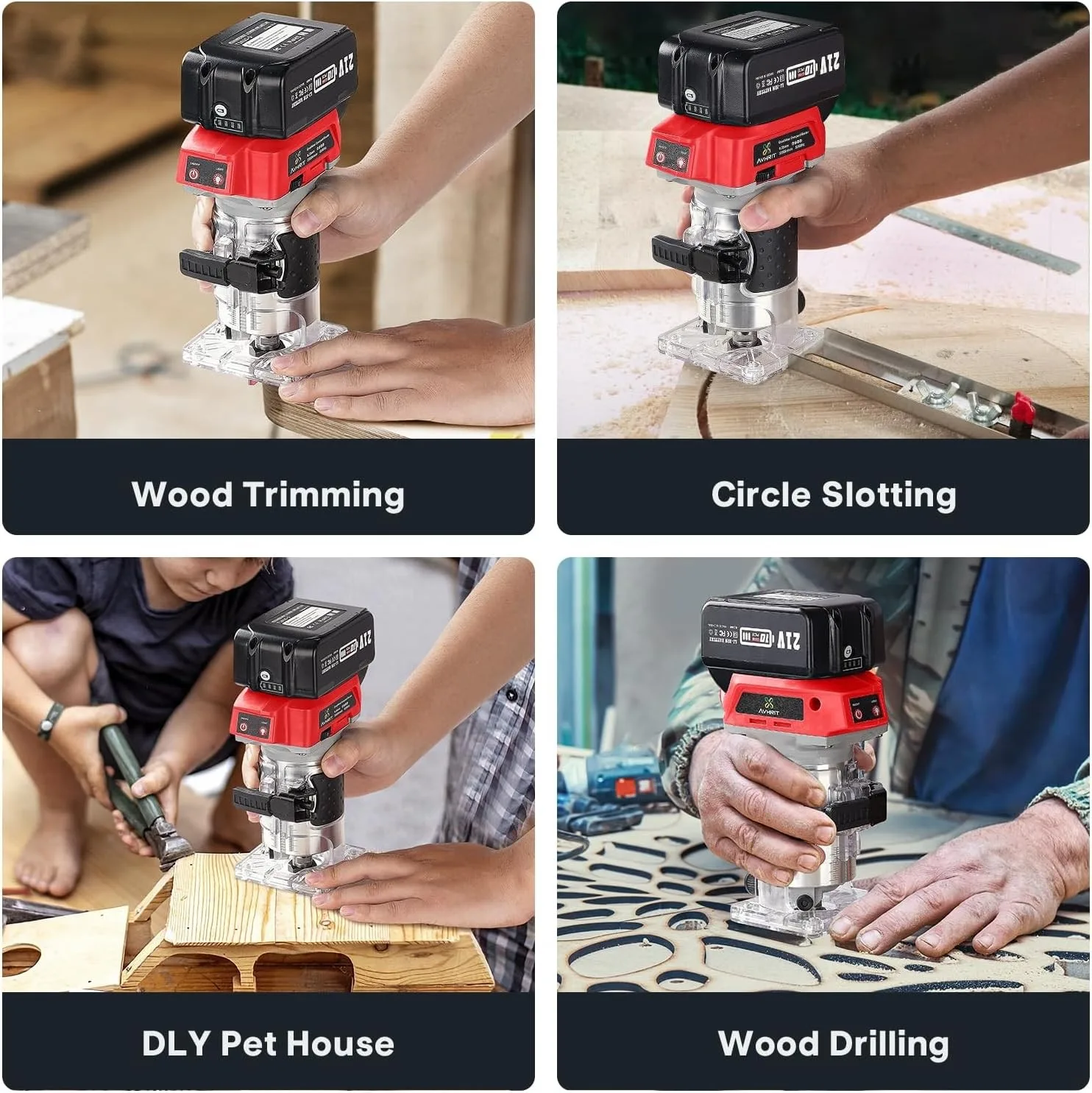 6-Gang Elektrische Trimmmaschine 33000 U/min Holzbearbeitung Fräsen Gravieren Hand-Holzkantenfräser Heimwerker-Elektrowerkzeug – Detail 6
