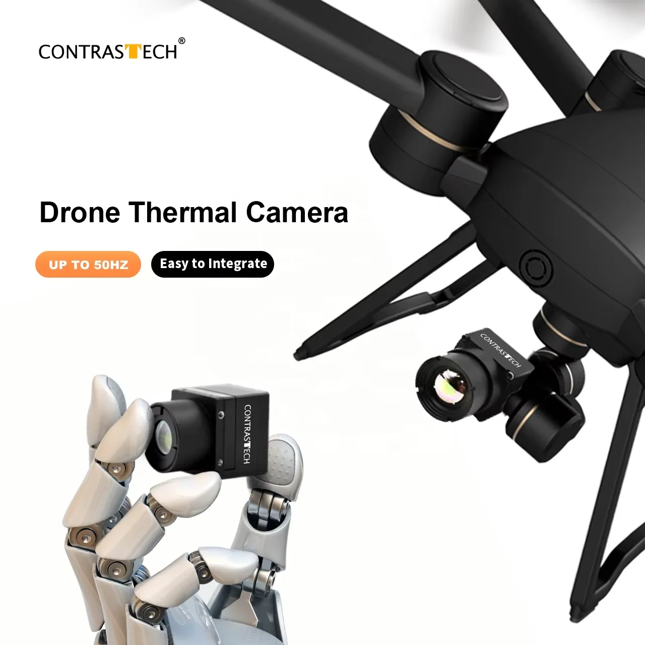 RS232-TTL/USB2.0 100mm 1280x1024 Thermal Network Camera Module 30Hz Mini LWIR Boson Security  Night Vision