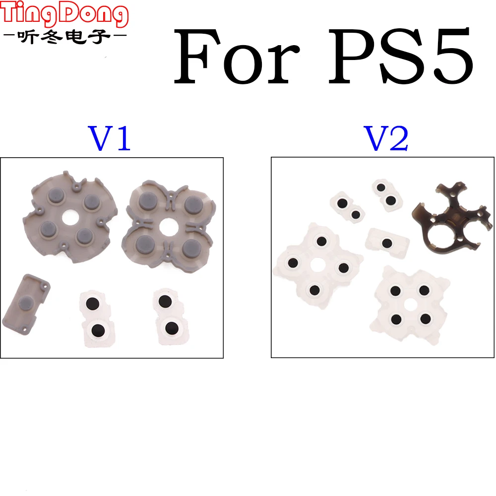 Original & OEM V 1 V2 For PS5 Conductive Rubber Gasket Replacement Part L R ABXY Button for ps5 Controller D-Pad