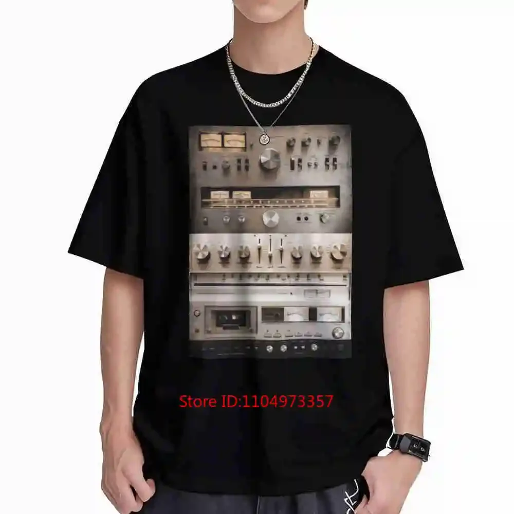 Turntable Mixer Vinyl Record DJ Short Sleeve Tee 100% Cotton T-Shirt