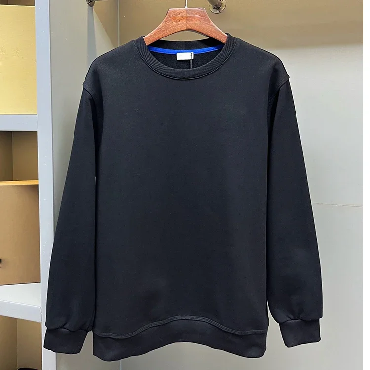 Soft Comfortable Breathable Warm Embroidered Cotton Men's Crew Neck Sweatshirt