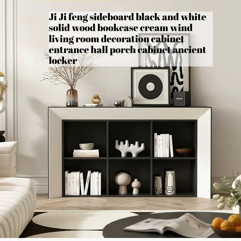 Modern Book Cabinets Black Solid Wood Living Room Sofas Cabinets Collectables Storage Meuble Rangement Mid Century Furniture