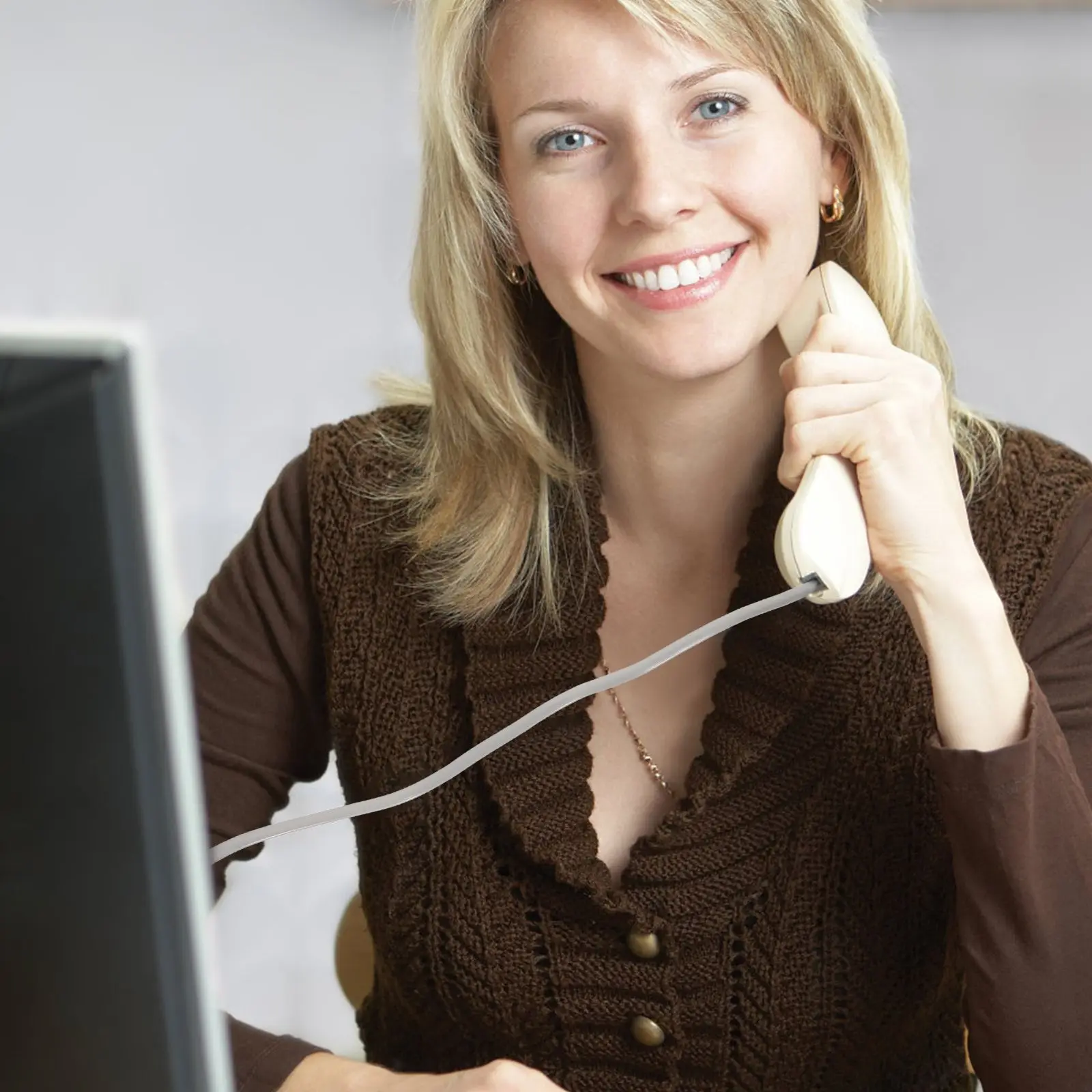 3 قطع من كابلات تمديد خط الهاتف سلك طويل أسود مسطح سلك الهاتف جاك قوي متين ممتاز للاستخدام المنزلي والمكتبي #2