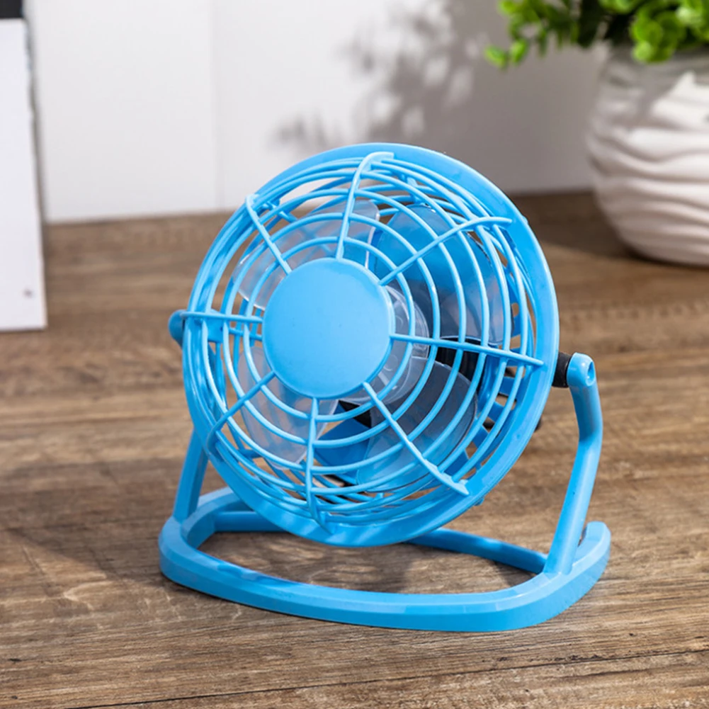 

Practical USB Fan Mini Size Student Dormitory With Stand 15*9*14.5cm For Student Home UseUltra Quiet Blue/Black