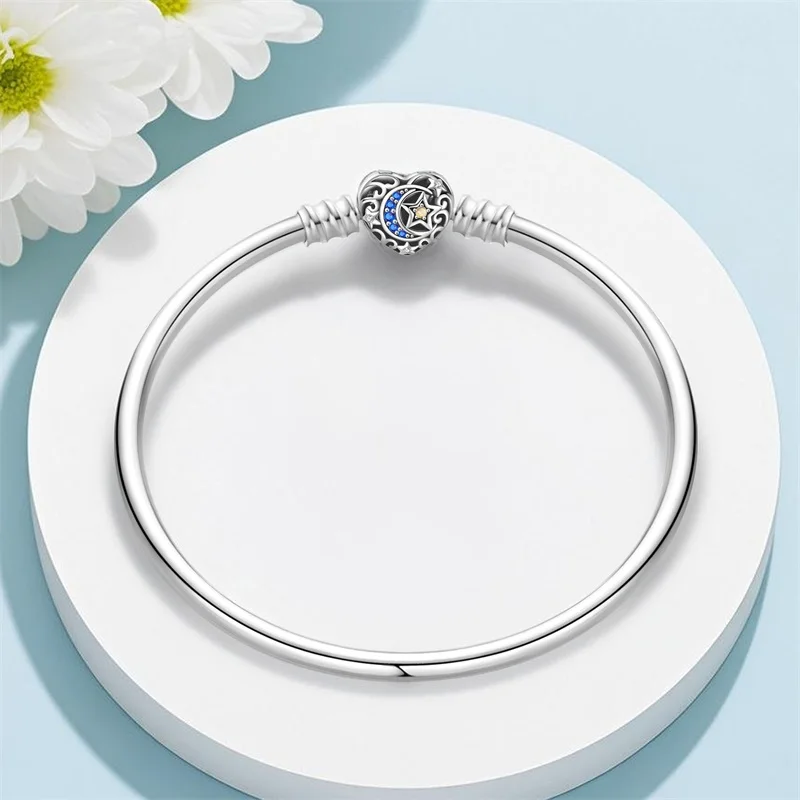 2026 New 925 Sterling Silver Starry Moon Brilliance Basic Chain Bracelets For Women Jewelry Party Wedding Accessories Gifts