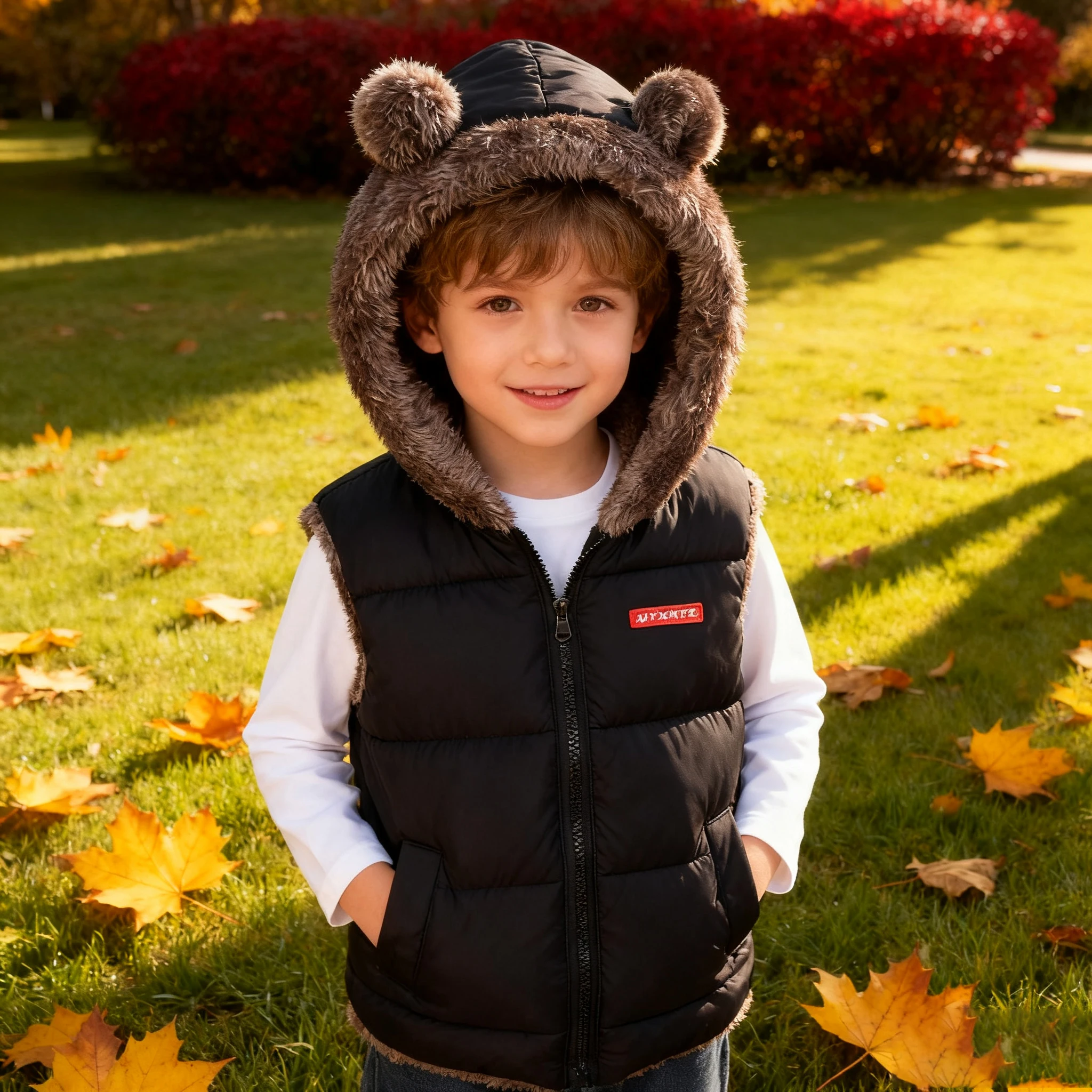 

Baby Hooded Coat Boys Girls Sleeveless Jacket Cotton Outerwear Winter Children's Thick Padded Warm Coats Jacketsfor Boys Girls