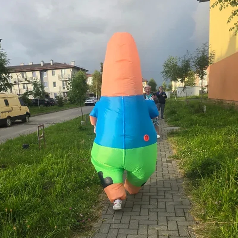 سبونجبوب سكوير بانتس باتريك ستار تأثيري نفخ زي هالوين عيد الميلاد تحت عنوان حفلة مضحك الكرتون الضفدع لطيف زي