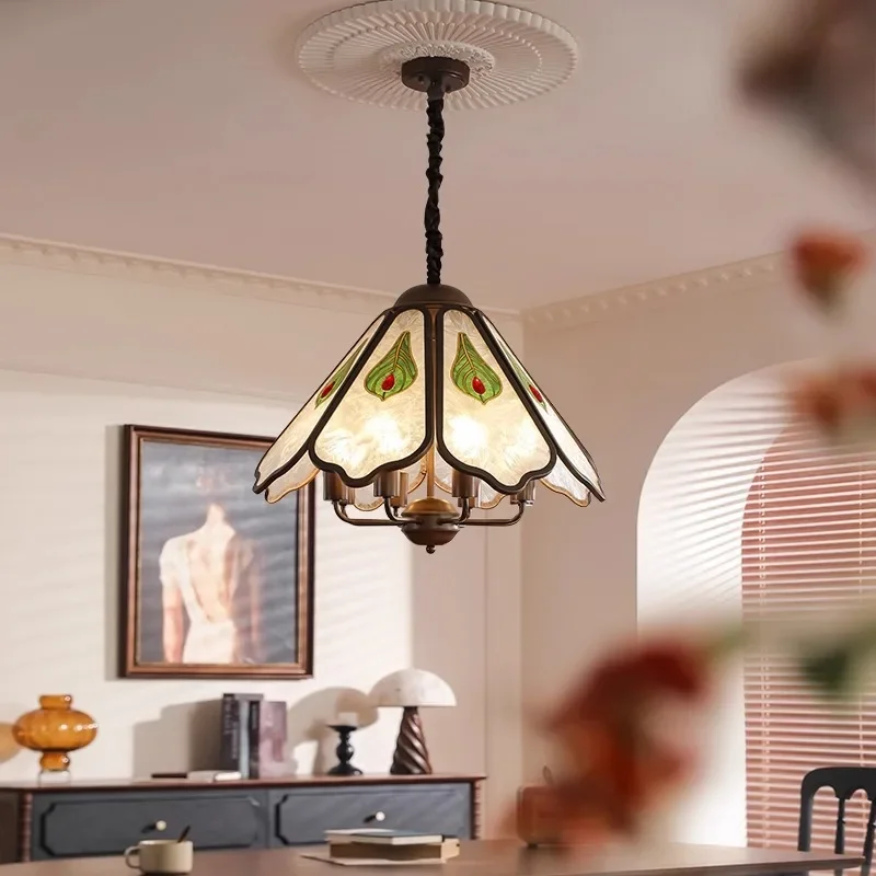 

Японские средние древние железные потолочные светильники, дизайнерский обеденный стол, ретро стеклянные подвесные светильники, ресторан, кафе, кухонное освещение, декор