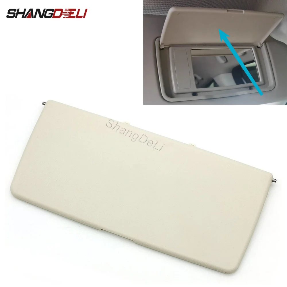 Off-white Sun Visor Makeup Mirror Cover Sun Shield Sunshade Replacement Accessories Fit for Honda CRV 2007- 2017