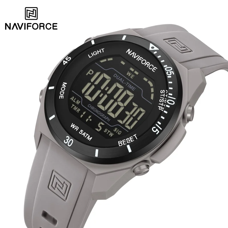 

NAVIFORCE Digital Sports Watch for Men Women 5ATM Waterproof LED Backlight Wristwatch Silicone Casual Military Wrist Watch