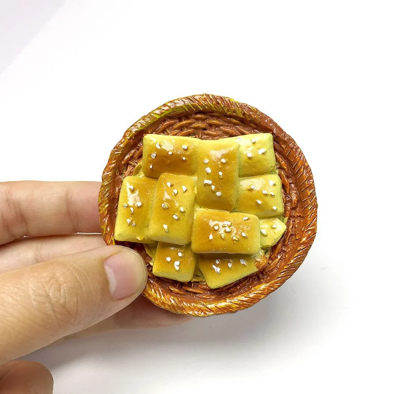 

Creative Simulation Xinjiang Sesame Roasted Bun Slices Cultural Creative Magnetic Fridge Magnets Travel Souvenirs Home Decoratio