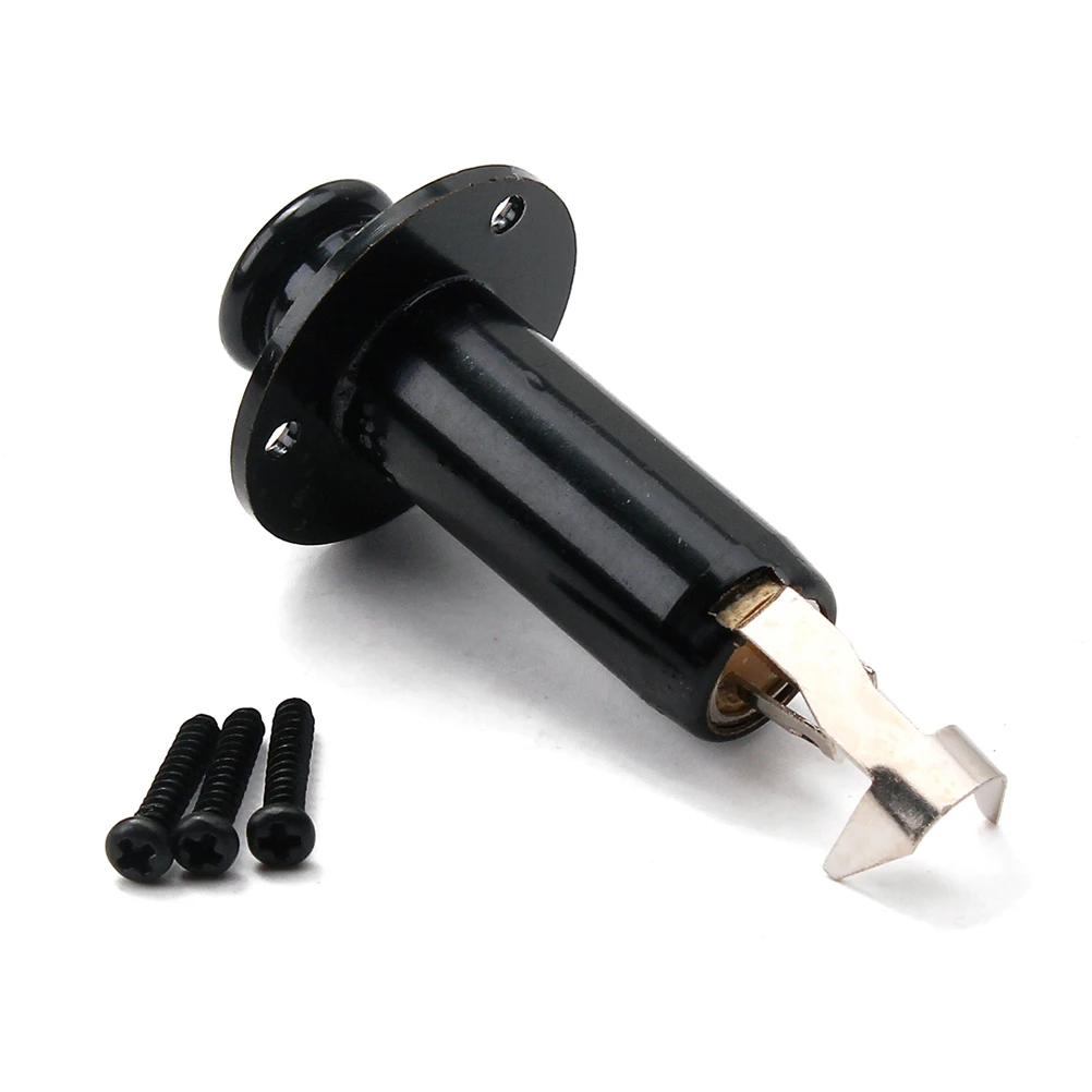 

Black Tube Guitar Jack Socket Stereo Mono Endpin Output Cylinder 1 4 Inch 6 35mm Acoustic Electric Instruments Guitar