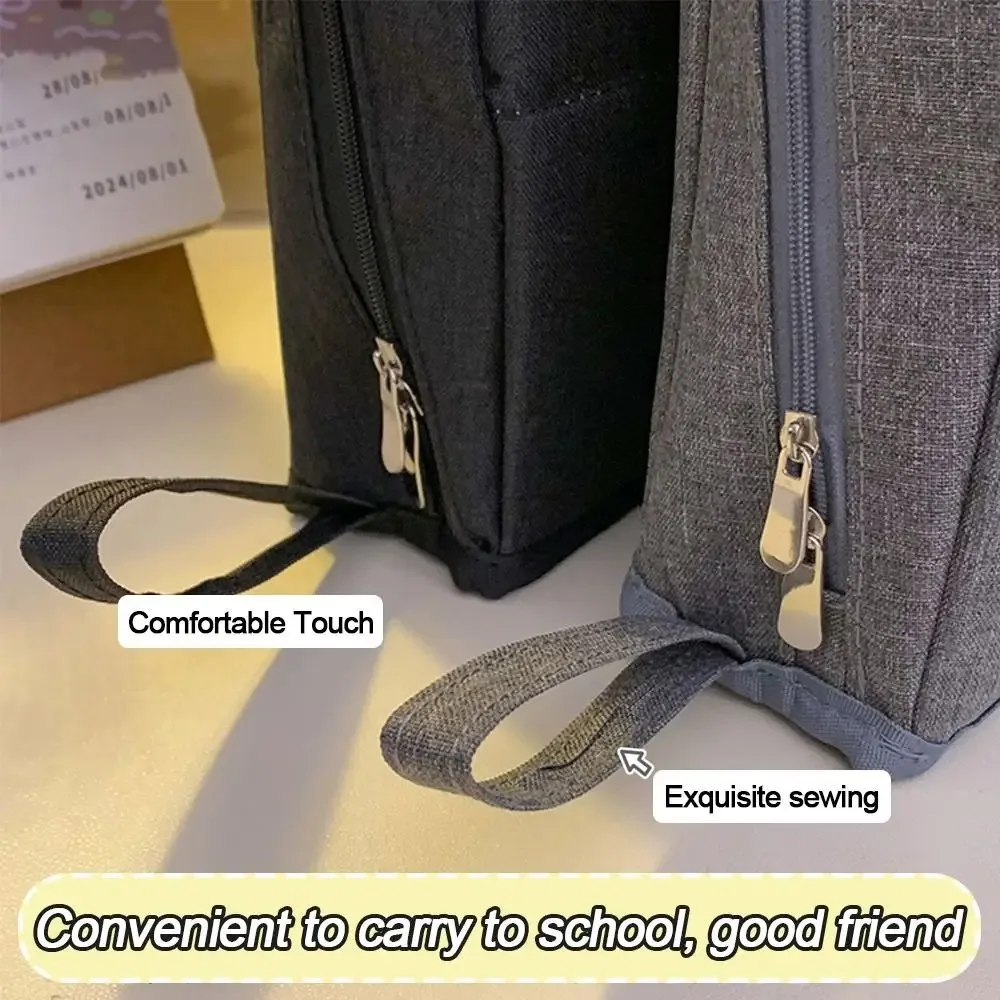 Multifunctional Large Capacity Pencil Case Standable Multi-layer Stationery Bag Oxford Cloth Simple Stationery Organizer School