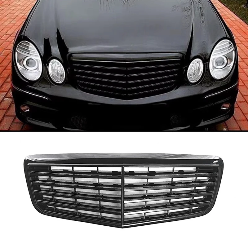 

Car Front Grille Grill For Mercedes Benz E-Class W211 E350 E320 E500 E550 2007 2008 2009 Tuning Accessories ABS Grills