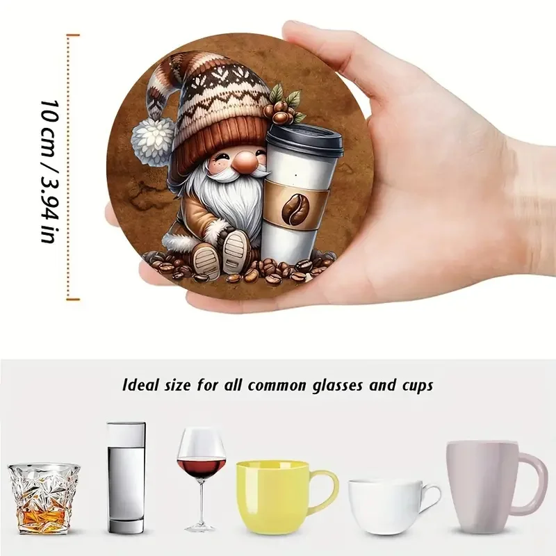 6 pieces/set wooden non-slip placemat is suitable for the adult office coffee mat craft supplies painting package holiday gift