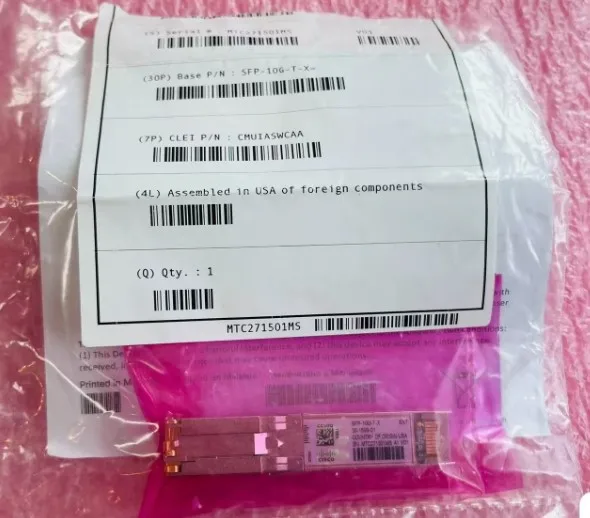 10GBASE-T SFP+ Module for CAT6A Optical Transceiver SFP-10G-T-X Fiber Optic Equipment