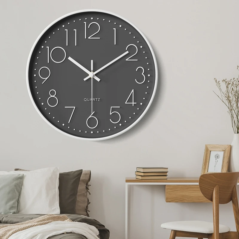 

Hanging Silent Wall Clocks Luxury Household Modern Simple Wall Clocks Light Black Reloj Pared Salon Grande Home Decoration