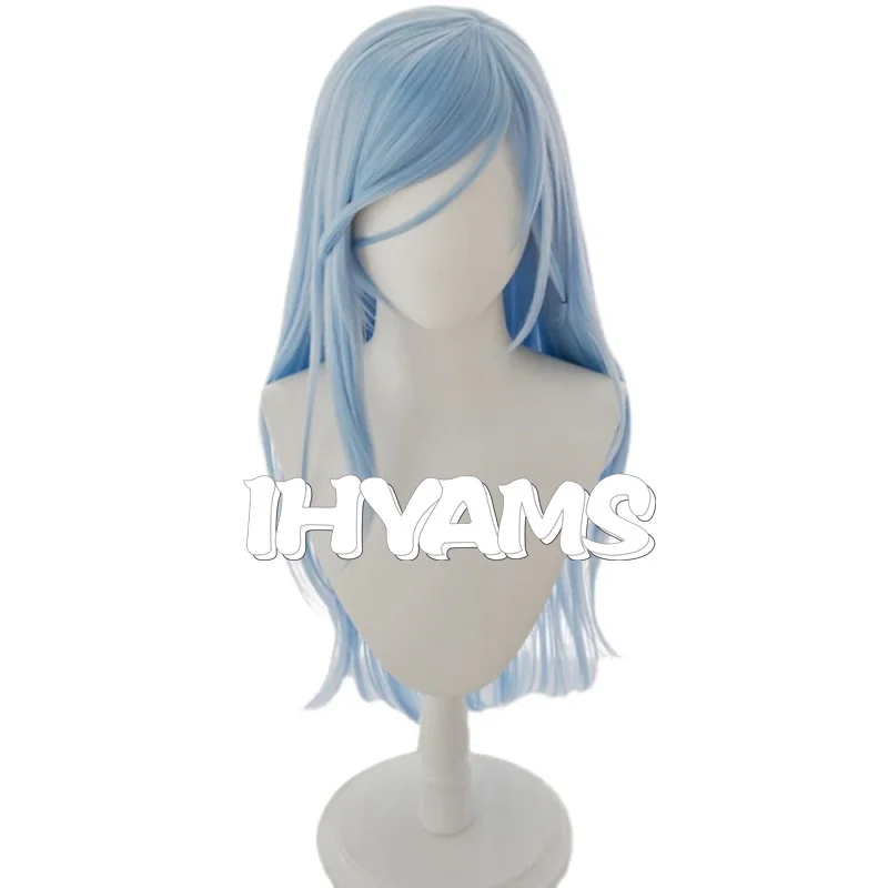 

Project Sekai Colorful Stage Hinomori Shizuku Cosplay Long Light Blue Heat Resistant Hair Wig For Women