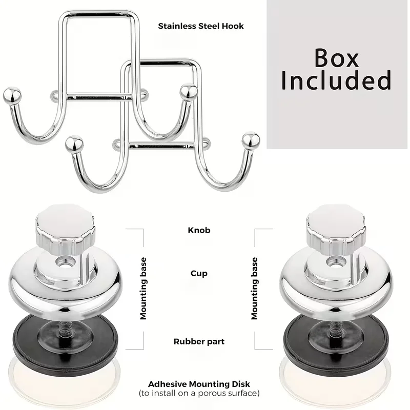 Suction cup hook towel rack wall hook toilet paper hanger for hanging kitchen and bathroom supplies easy to install view 3