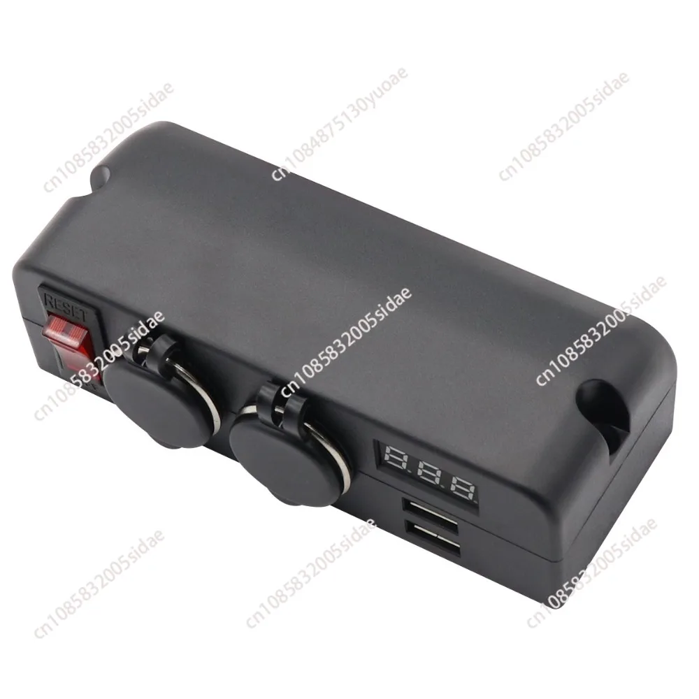 12V/24V Car Charger Socket Panel Dual USB Ports 5V/3.1A Waterproof Quick Charge Power Outlet for Camper Vehicles Truck RV