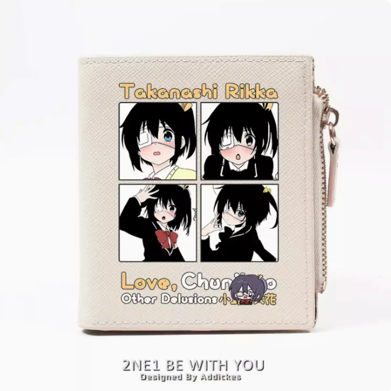 

Love, Chunibyo & Other Delusions Takanashi Rikka Zipper Fashion Wallets PU Purse Card Holder Money Bag Gift B568 Cosplay