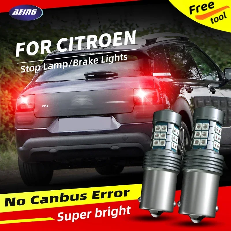 2 uds luces de freno LED para coche Blubs rojo sin Error para Citroen C3 MK3 SX C5 MK1 DC despacho DS5 Berlingo B9
