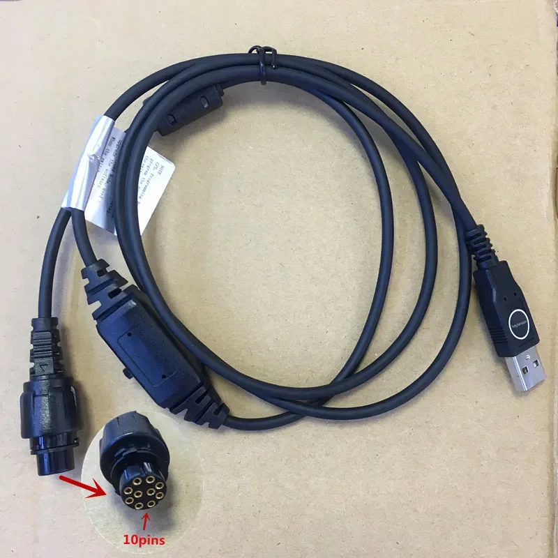 USB-кабель для обновления программирования, 10 контактов для Hytera MD650 MD78XG MD780 MD782 MD785 RD980 RD982 RD985 RD965 и т. д., автомобильное цифровое радио