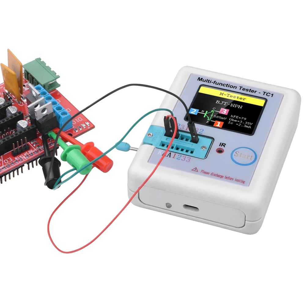 AT44-Multi Meter Transistor Tester Plastic Diode Triode Capacitor Resistor Test Meter MOSFET NPN PNP Triac MOS