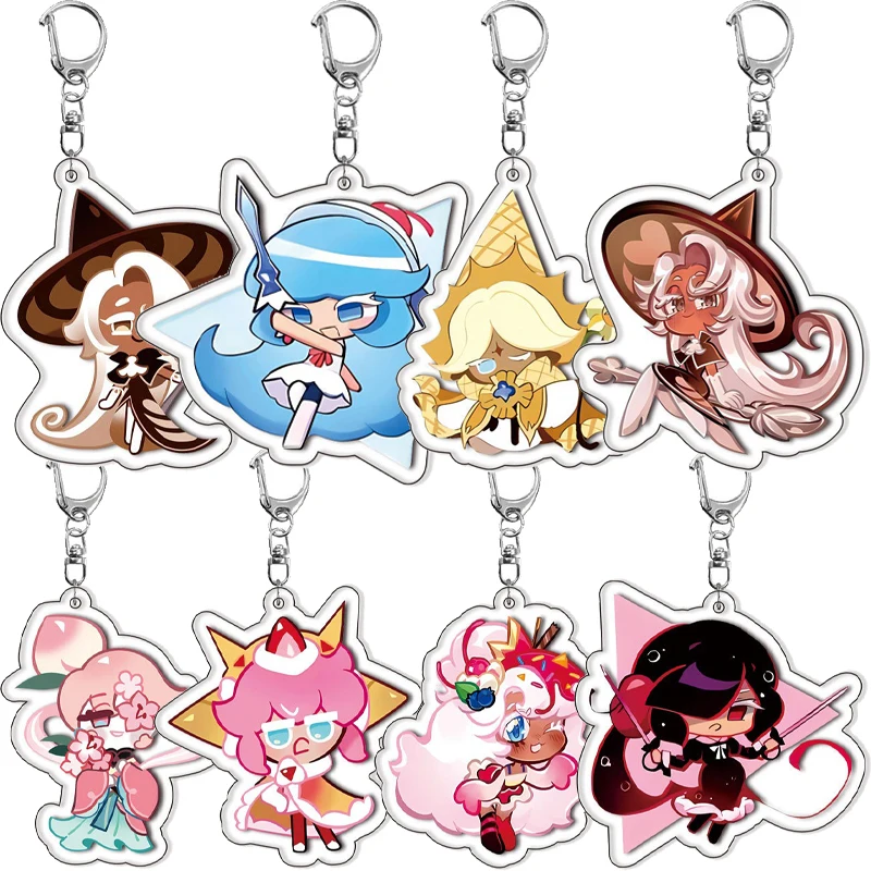 Аниме-kawaii-cookie-run-акриловый-двусторонний-брелок-с-героями-мультфильмов-милый-рюкзак-украшения-кольцо-очаровательные-подарки-на-день-рождения-игрушки