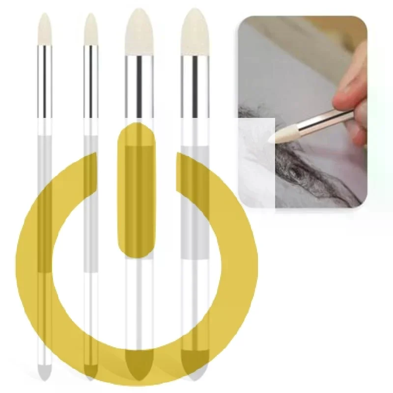 2pcs Dual-Headed Sketch Pens Sponge Smudge Pen Set - For Artists, Reusable & Washable Drawing Tools