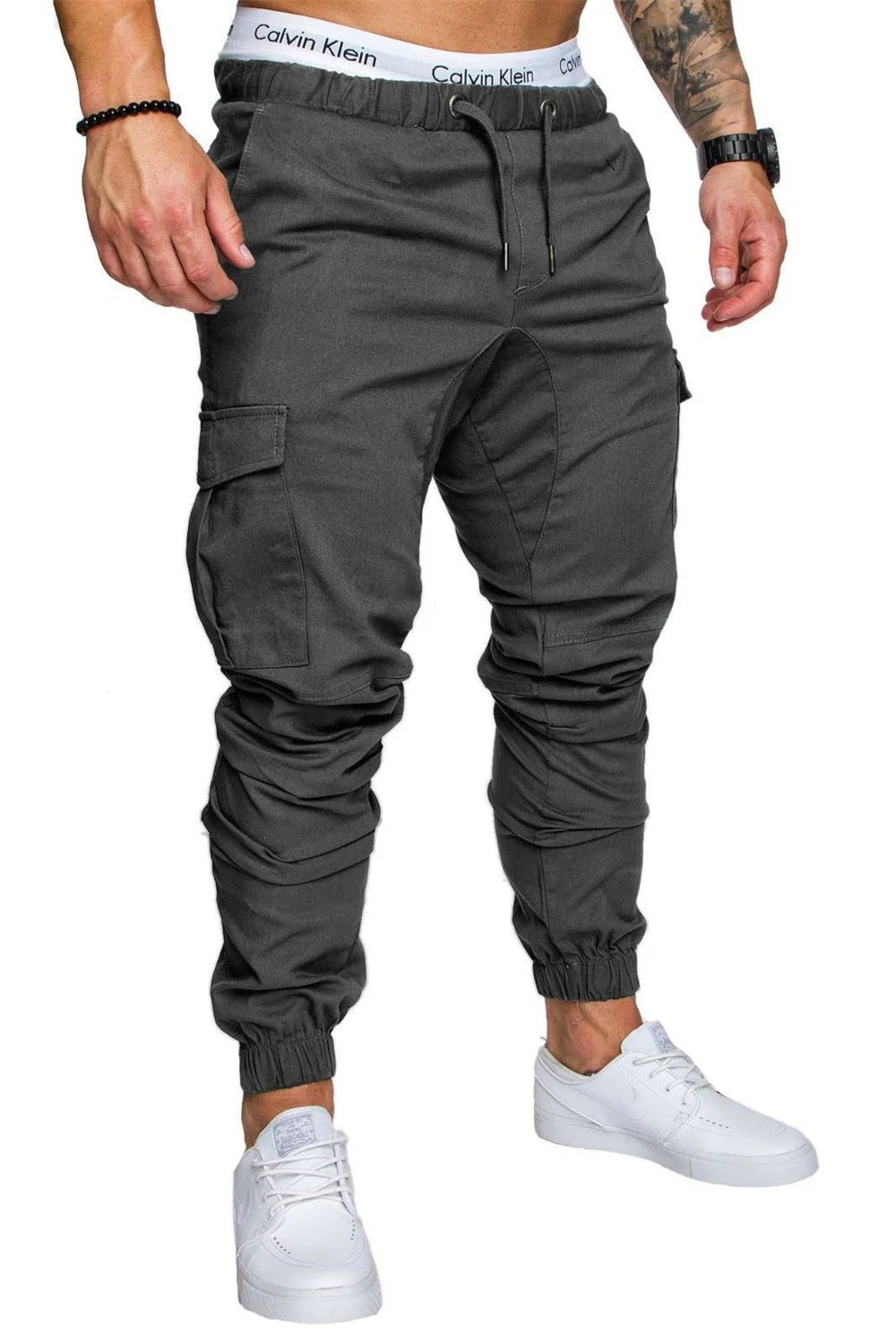 S-5XL neue Werkzeug Multi Pocket Hose Herren Cargo hose gewebter Stoff lässig Safari-Stil Jogger Männer