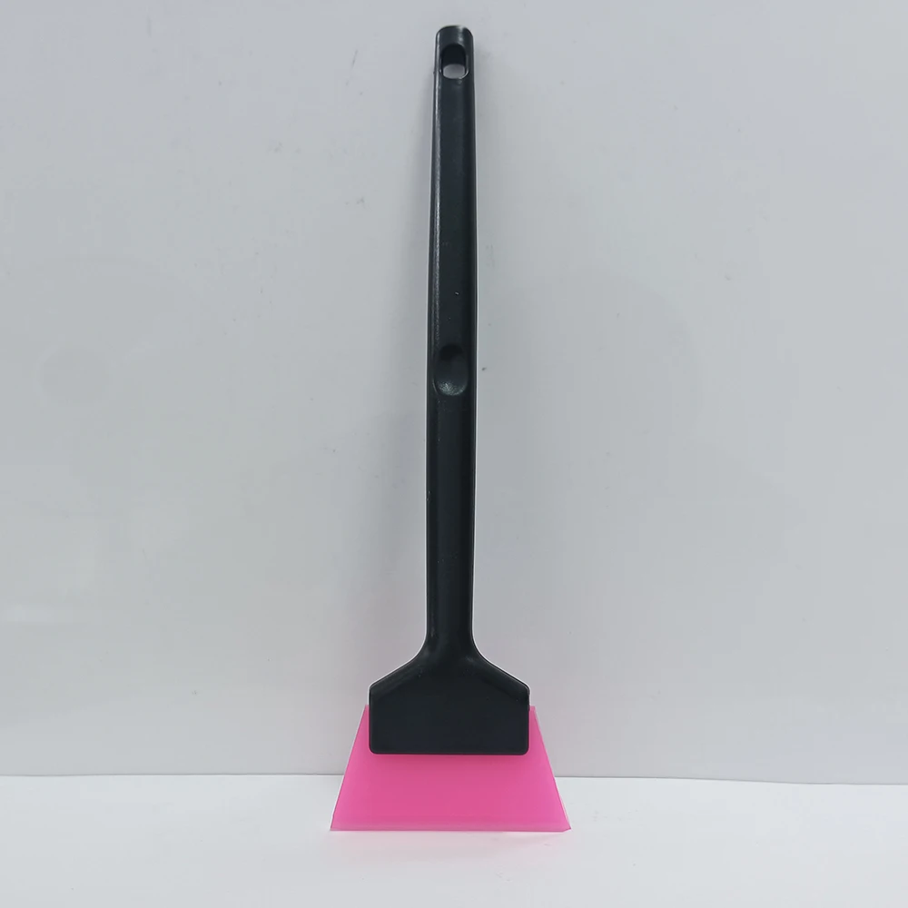 Plastic Long Handle Anti-Slip Car Tint Squeegee Replaceable Soft Rubber Blade PPF Scraper Window Water Cleaning Remover