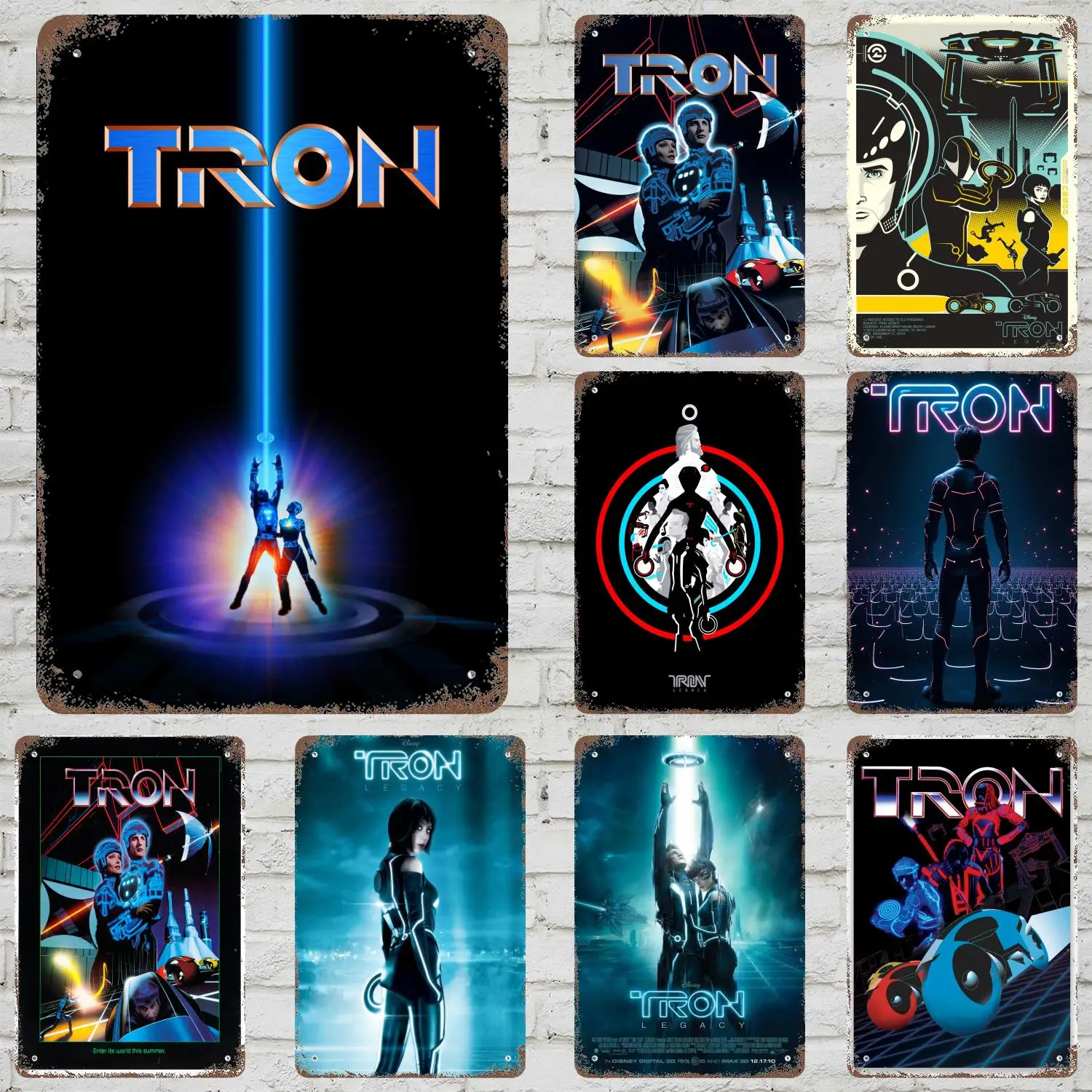 

MINISO Tron Metal Signs wall decor Vintage Tin Signs Captain Metal Poster Decor for Bar Pub Club Wall Decoration