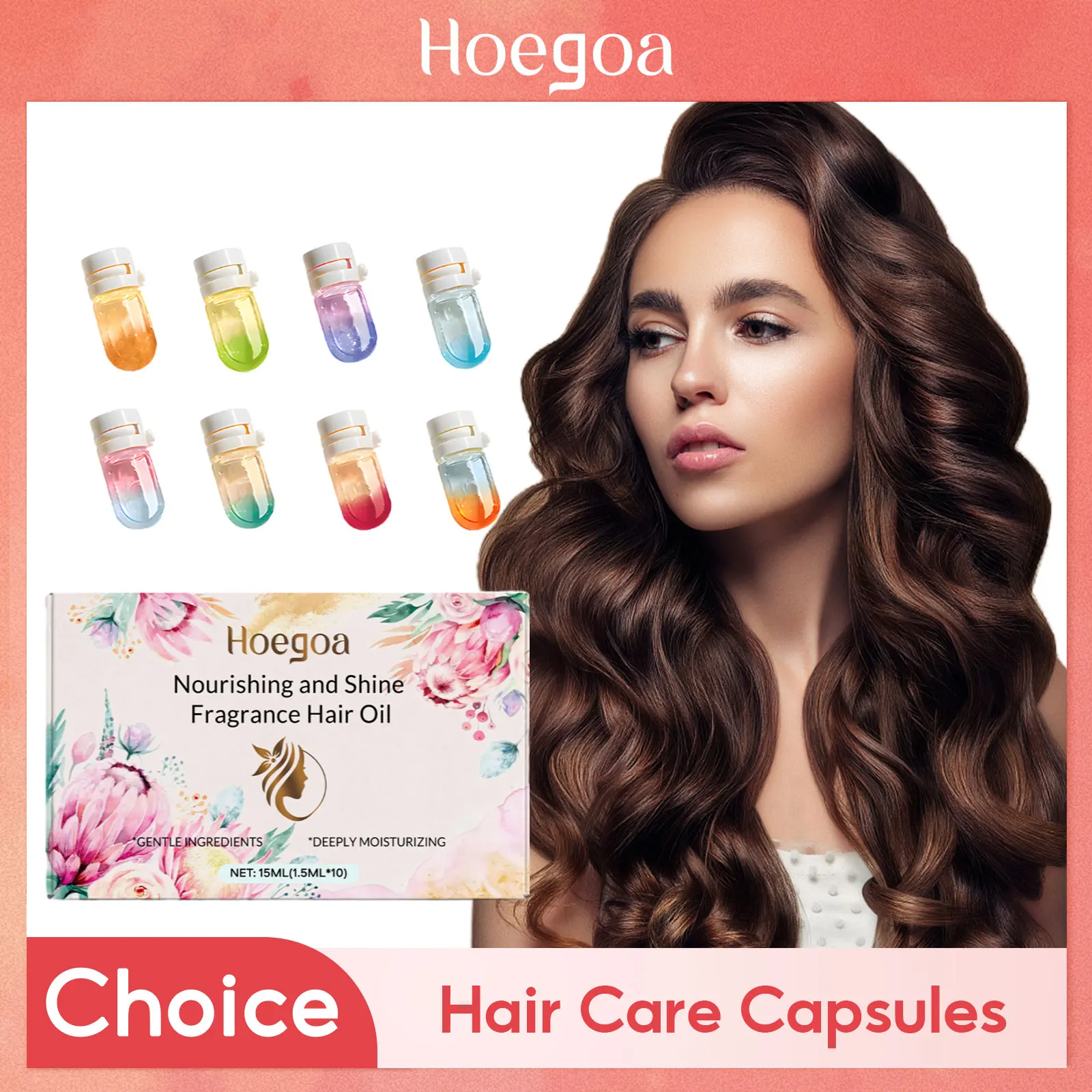 Fragrance Hair Essential Oil Capsule Nourishing Moisturizing Repair Curly Dry Hair Lasting Floral Scent Women Hair Care Product