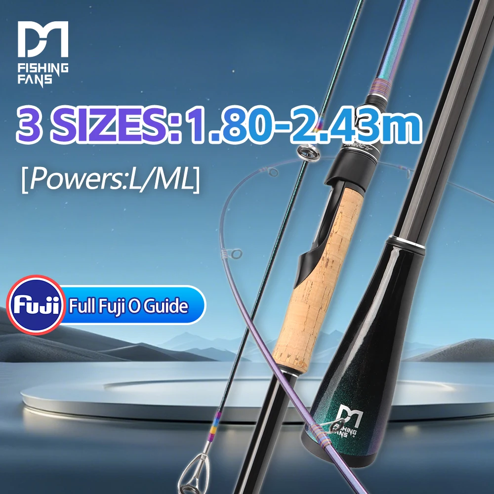 

Удочка для спиннинга FISHINGFANS RANCY PRO LURE с карбоновым бланком FUJI O, мощность 10 кг, с перекрестной карбоновой лентой X-Cross, класс мощности L/ML, для легкой рыбалки, 2-6 г, 6-12 г