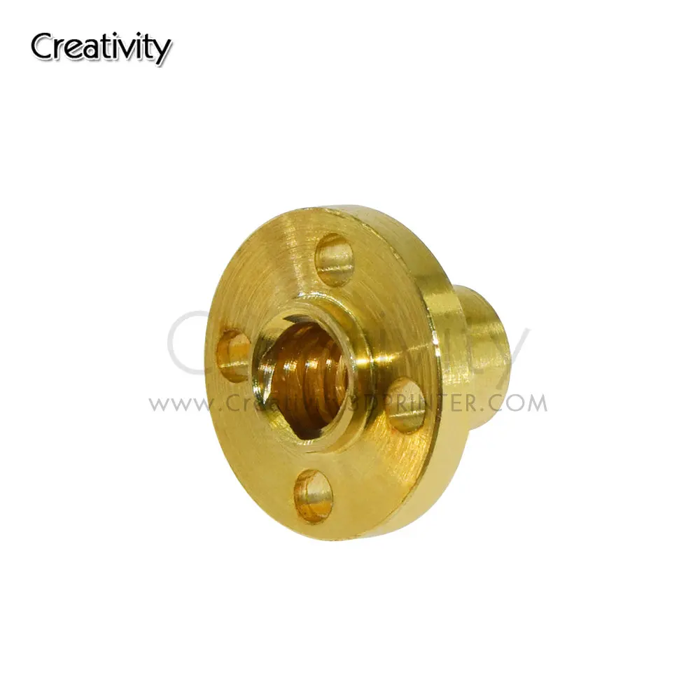 Creativity  Brass Flange Nut 3D Printer Parts For CNC POM 3D Printer Reprap T8 Lead Screw 8mm Lead 8mm or 2mm for Ender3 CR10