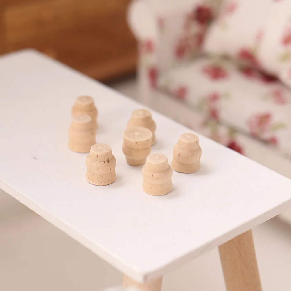 10 Pcs Decorate Mini Table Accessories Dollhouse Lotus Tree Miniature Furniture Legs