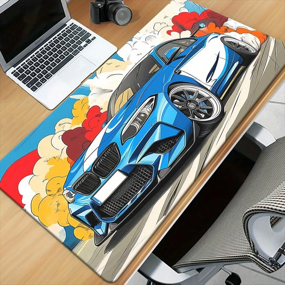 Two-dimensional 1-piece fashionable car-themed mouse pad, keyboard and game accessory mouse pad alfombrillas para escritorio